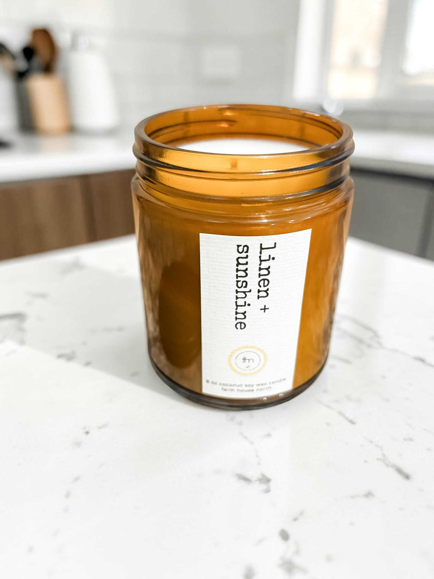 Amber 8 oz. candles