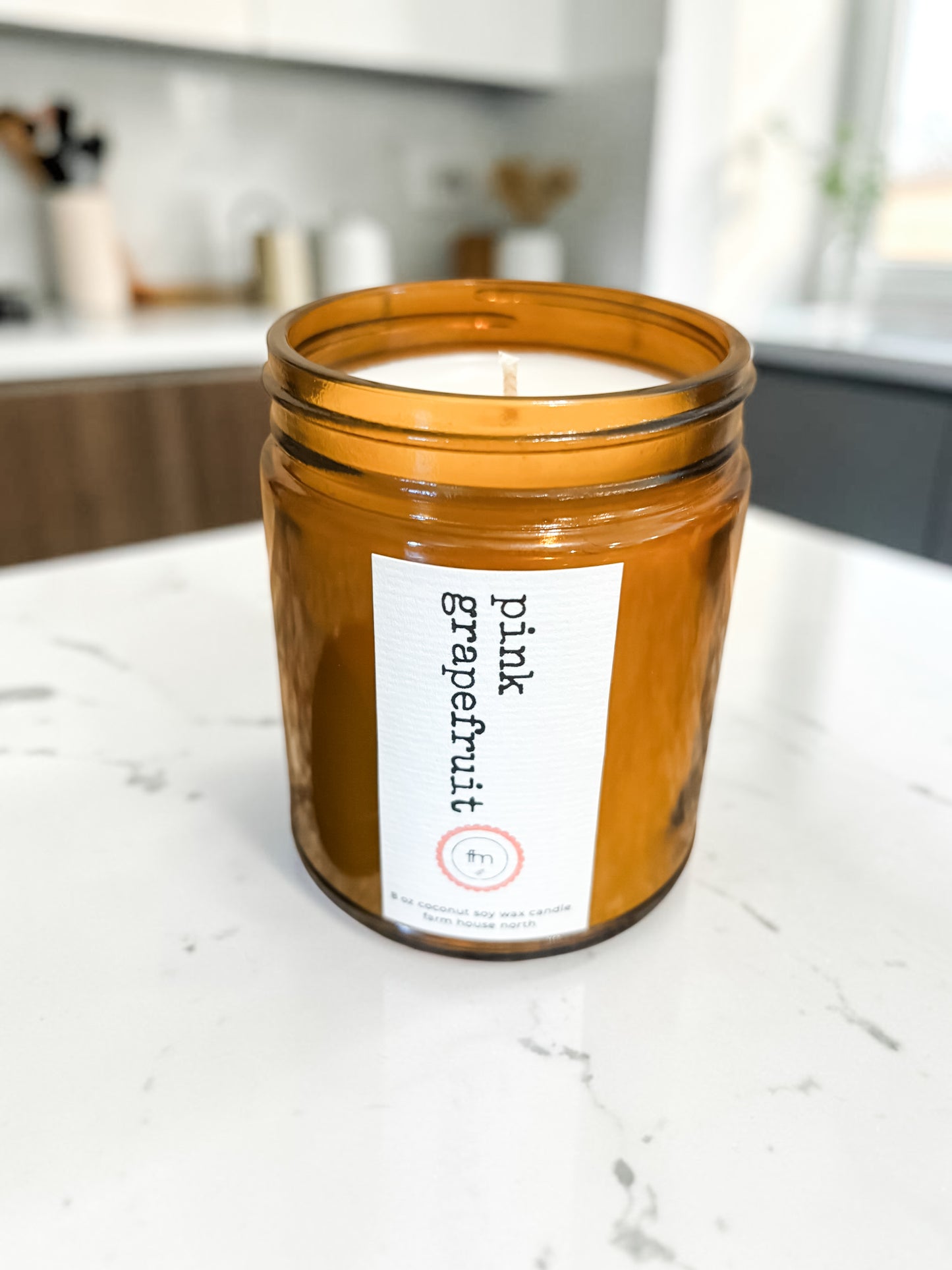 Amber 8 oz. candles