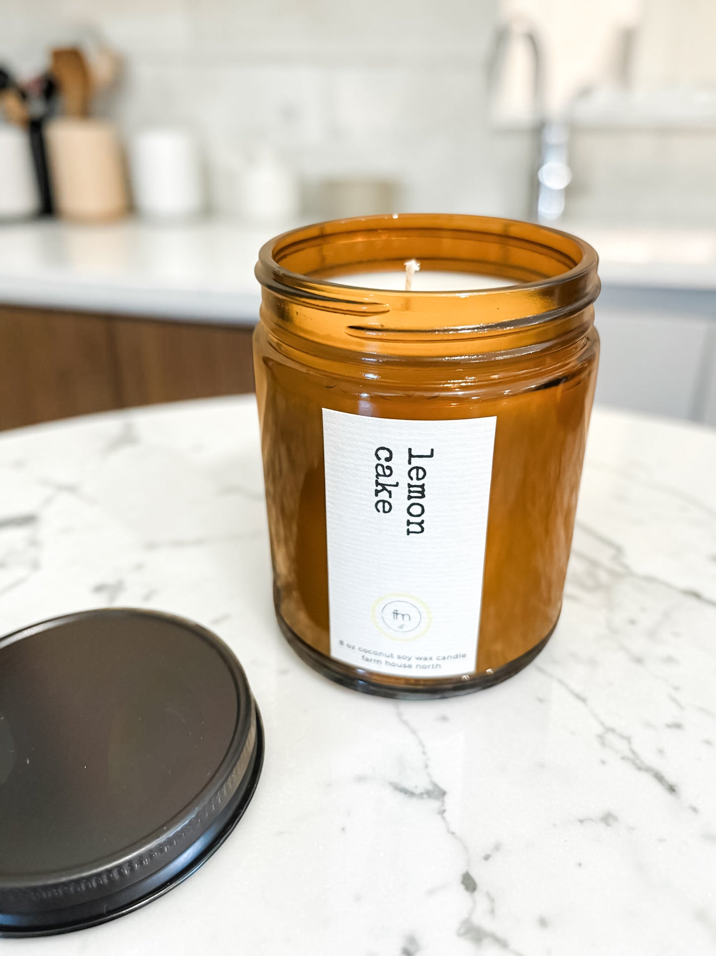 Amber 8 oz. candles