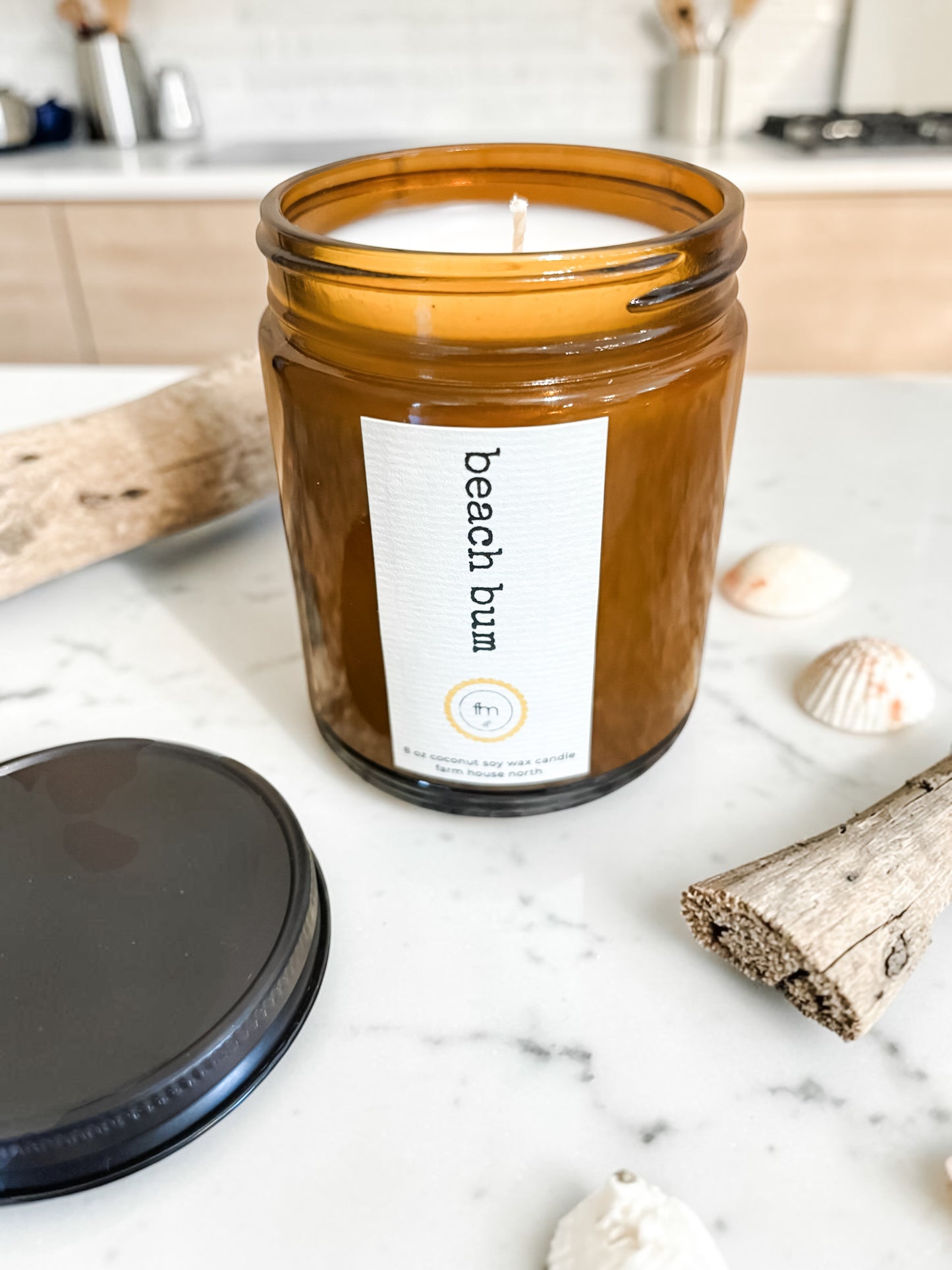 Amber 8 oz. candles
