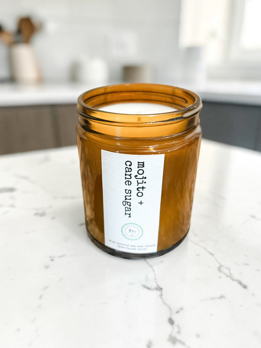 Amber 8 oz. candles