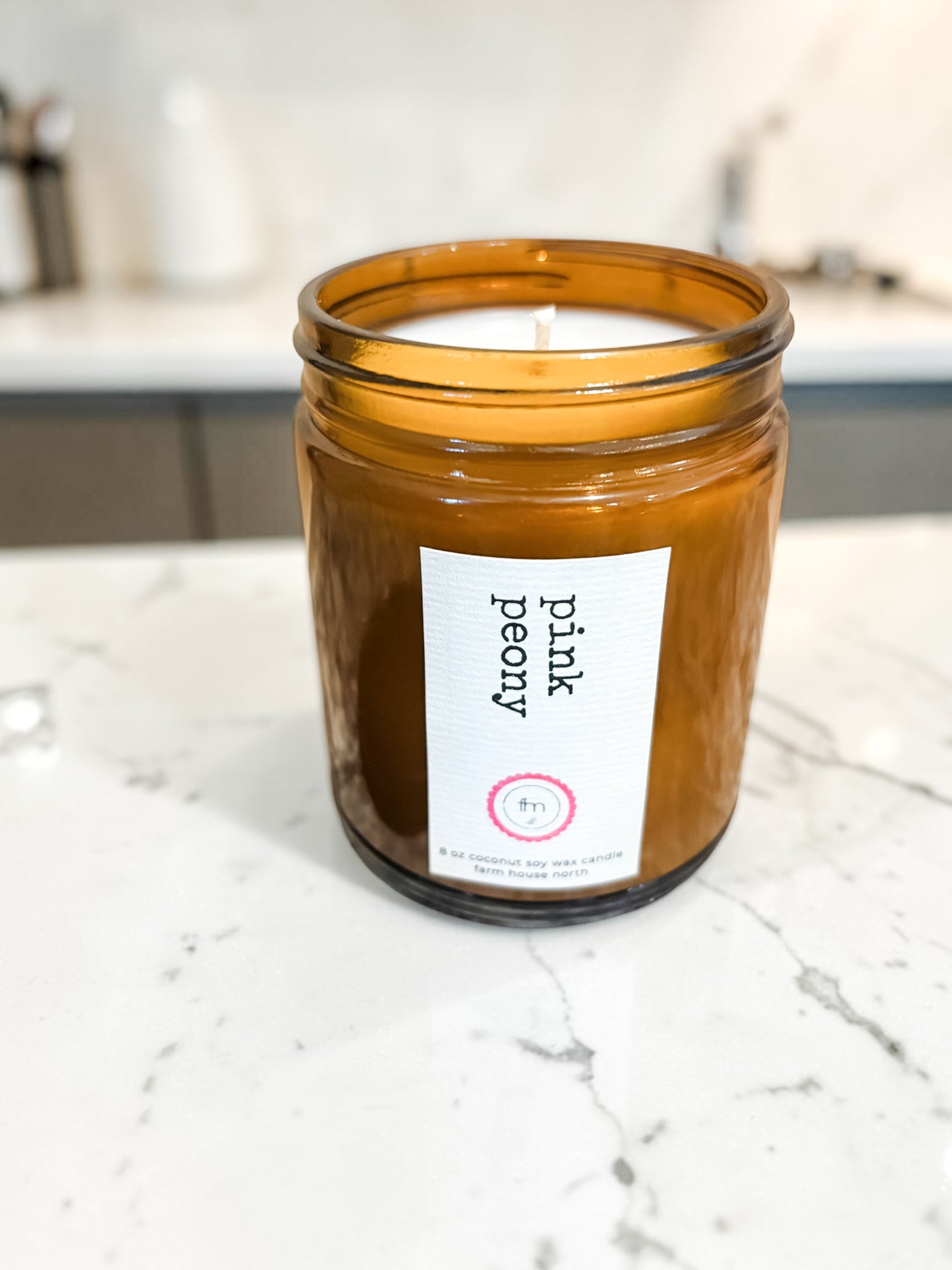 Amber 8 oz. candles