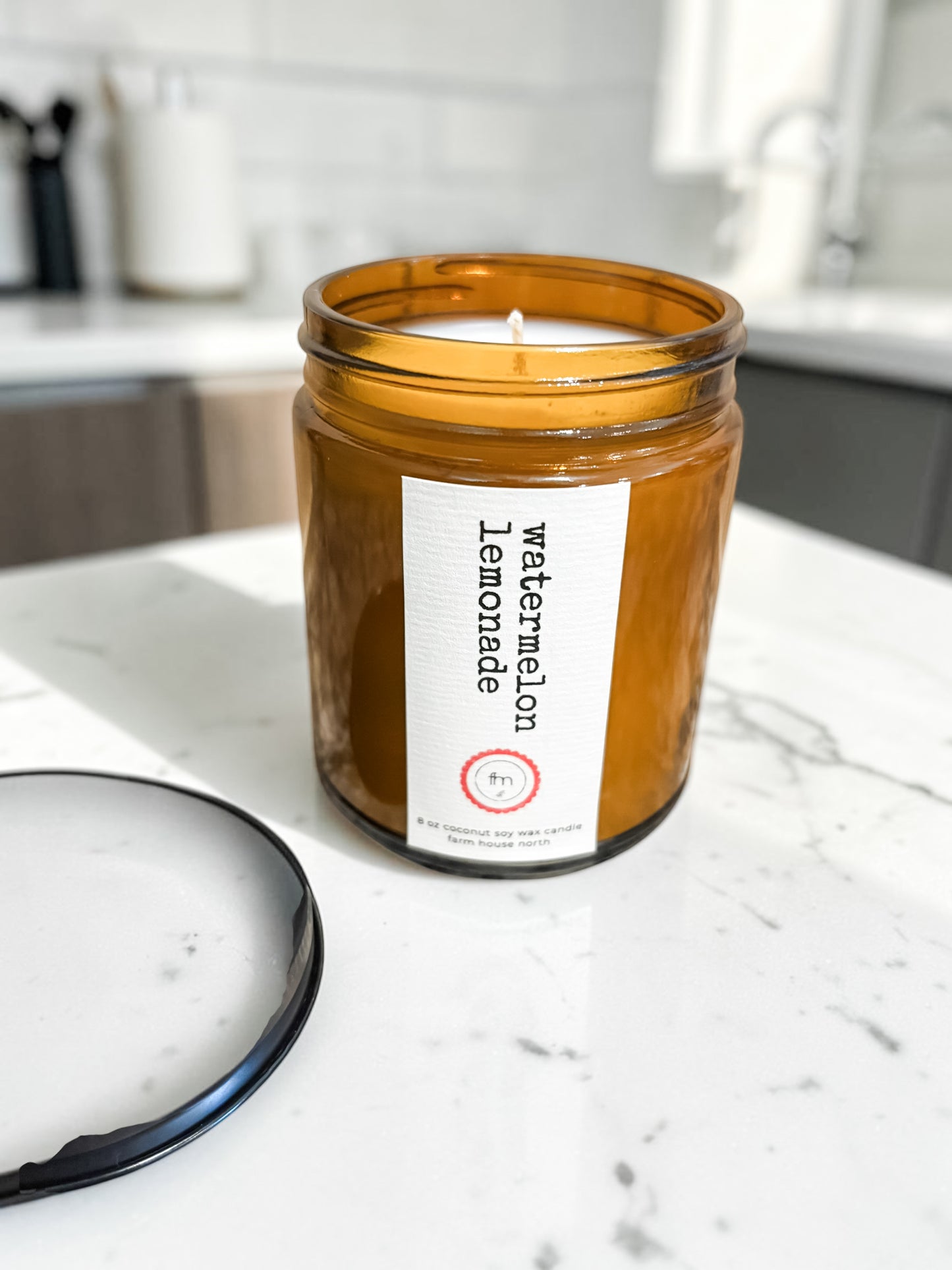 Amber 8 oz. candles