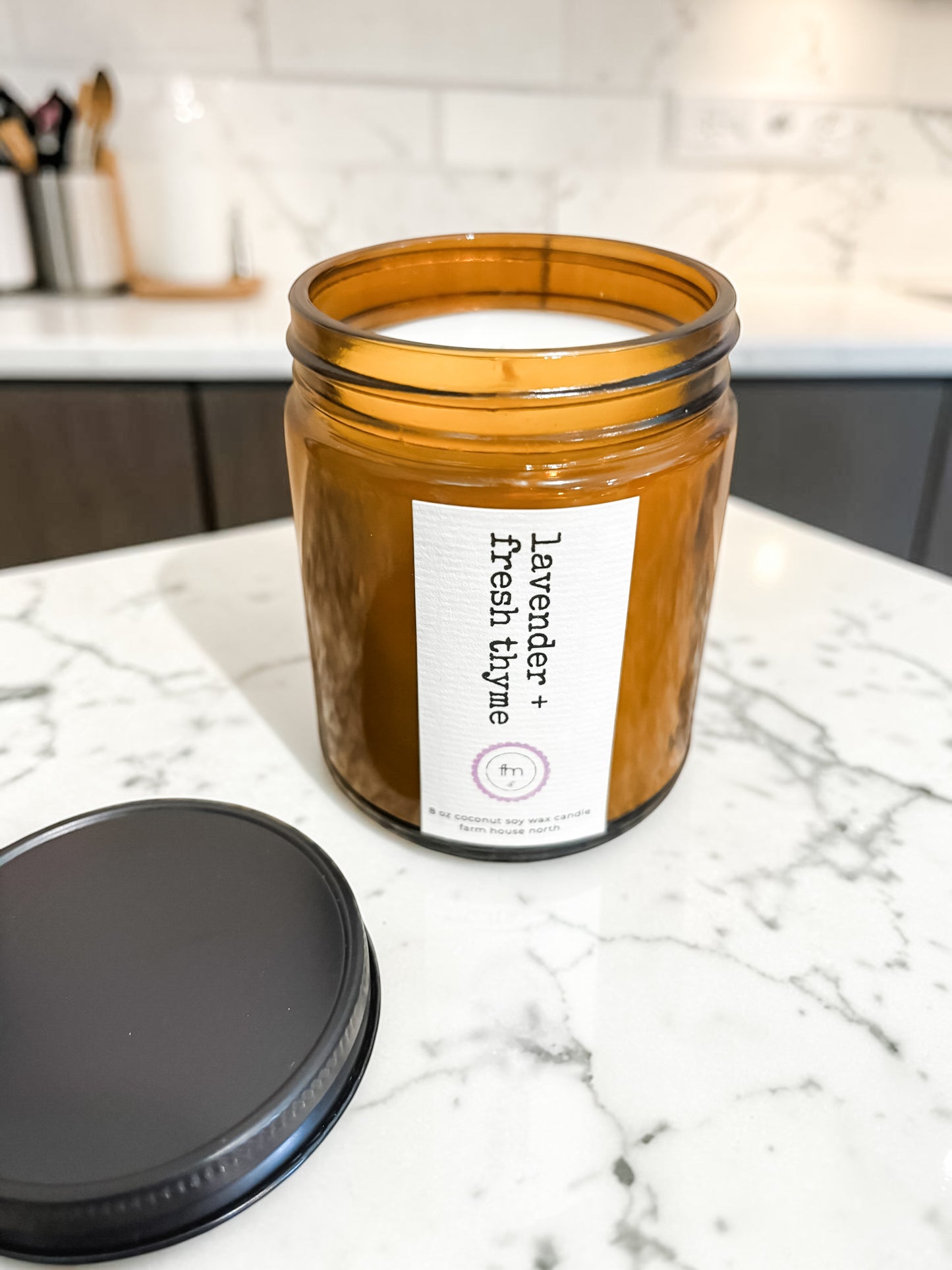 Amber 8 oz. candles